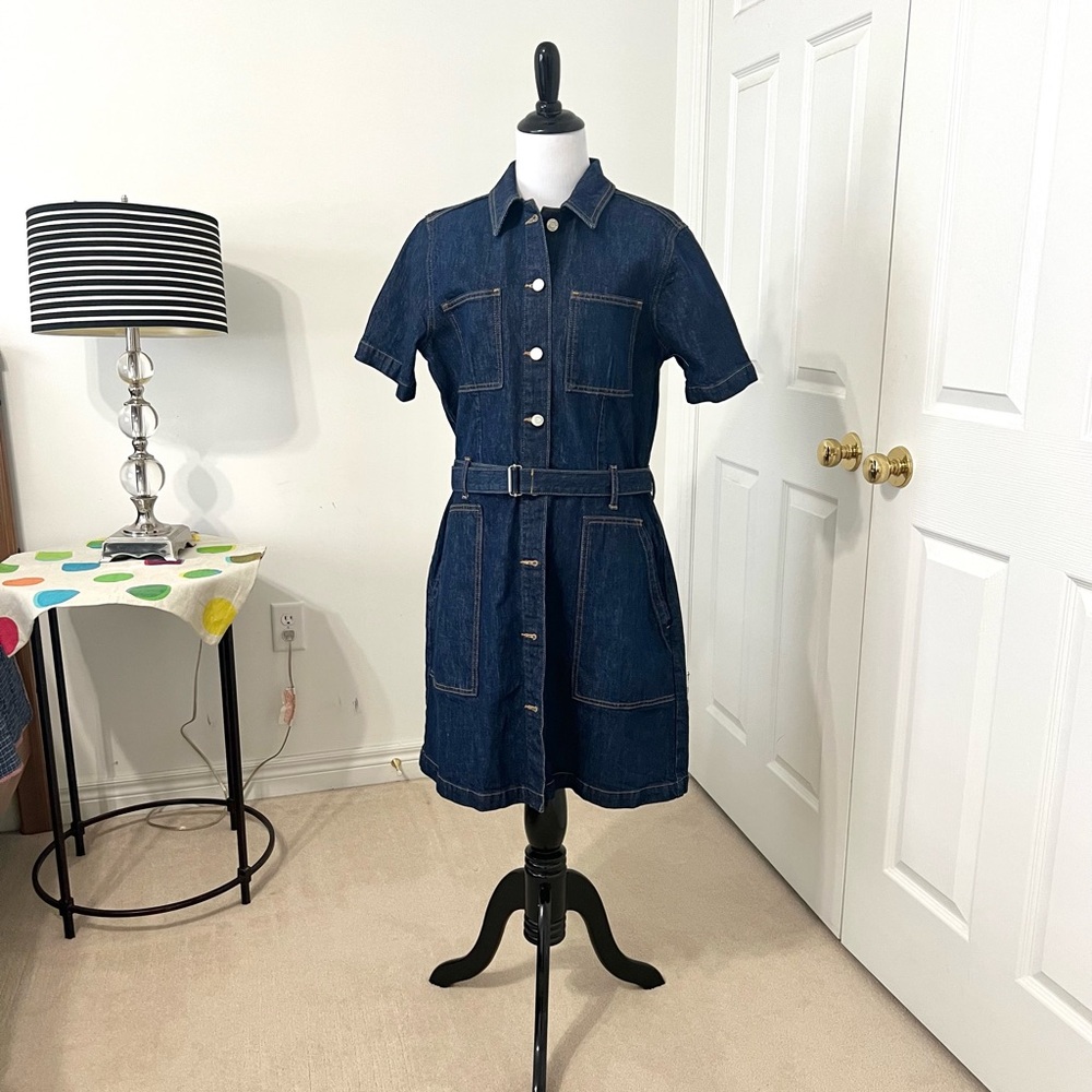 GAP denim coat dress size 12